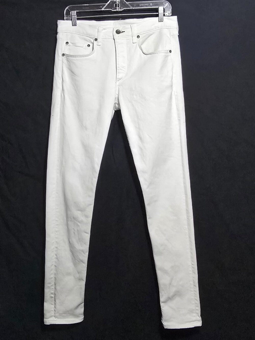 Rag & Bone Made in USA M12240137WHT Button Fly Fit 1 Extra Slim Jean White 31*